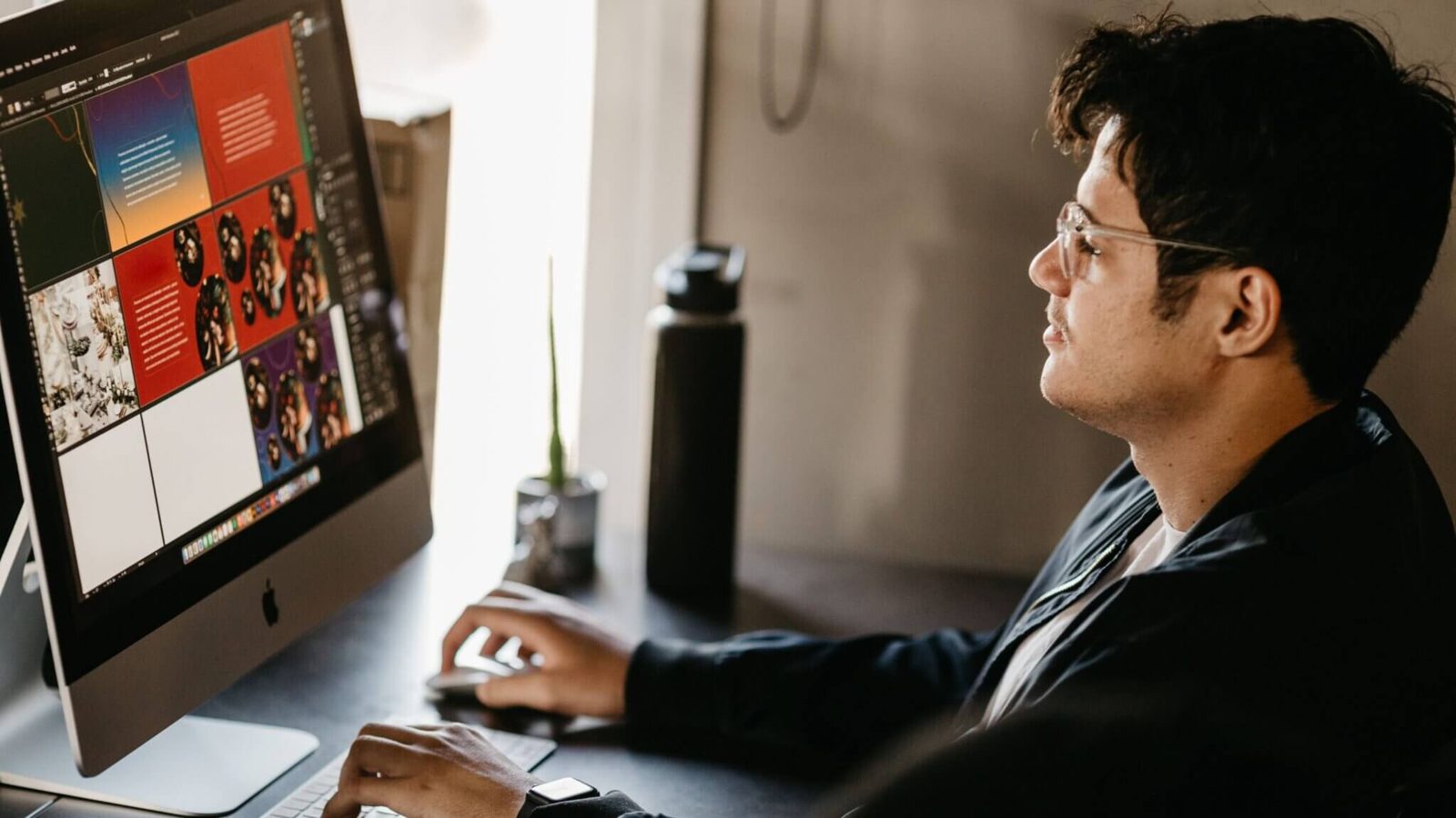 Person working from home with reliable internet service support connection