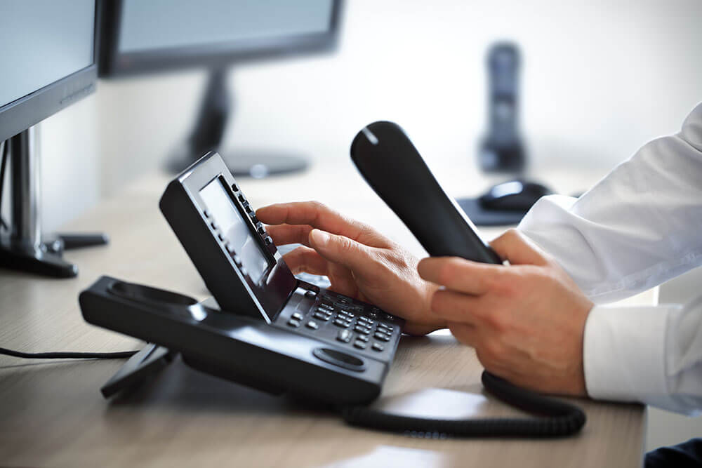 Modern office phone system for business phone services and VoIP solutions